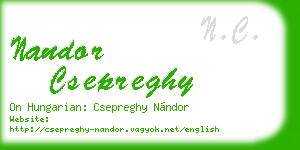 nandor csepreghy business card